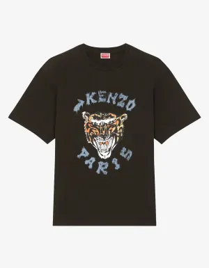 Kenzo Black 'Kenzo Drawn Varsity' Oversized T-Shirt