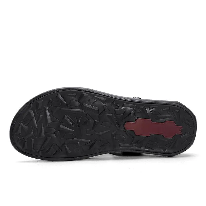 kkboxly Summer casual breathable male leather sandals