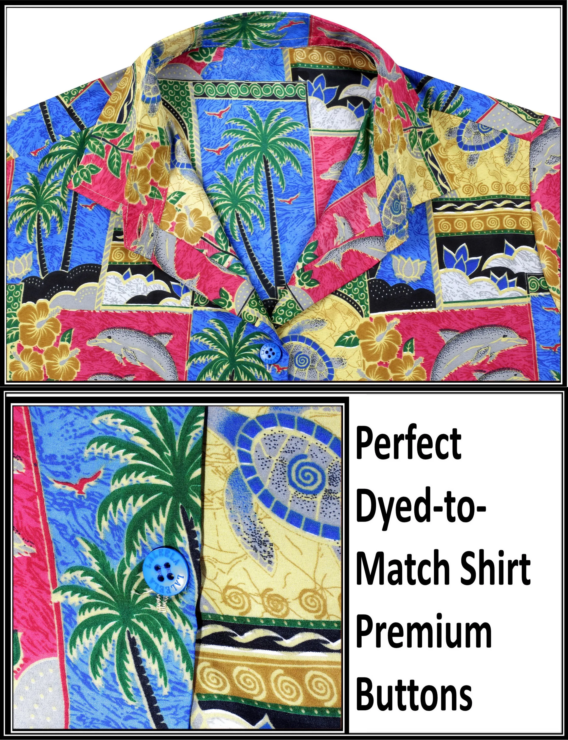 LA LEELA Women's Beach Casual Hawaiian Blouse Short Sleeve button Down Shirt tank top Red