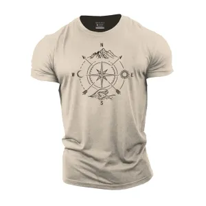 Landscape Compass Cotton T-Shirts