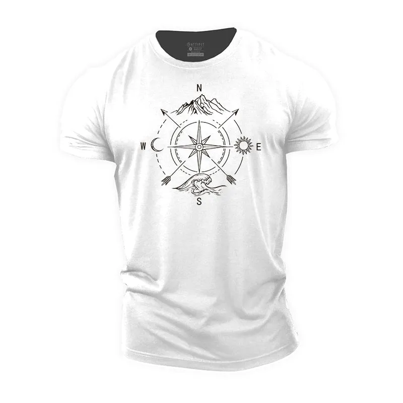 Landscape Compass Cotton T-Shirts