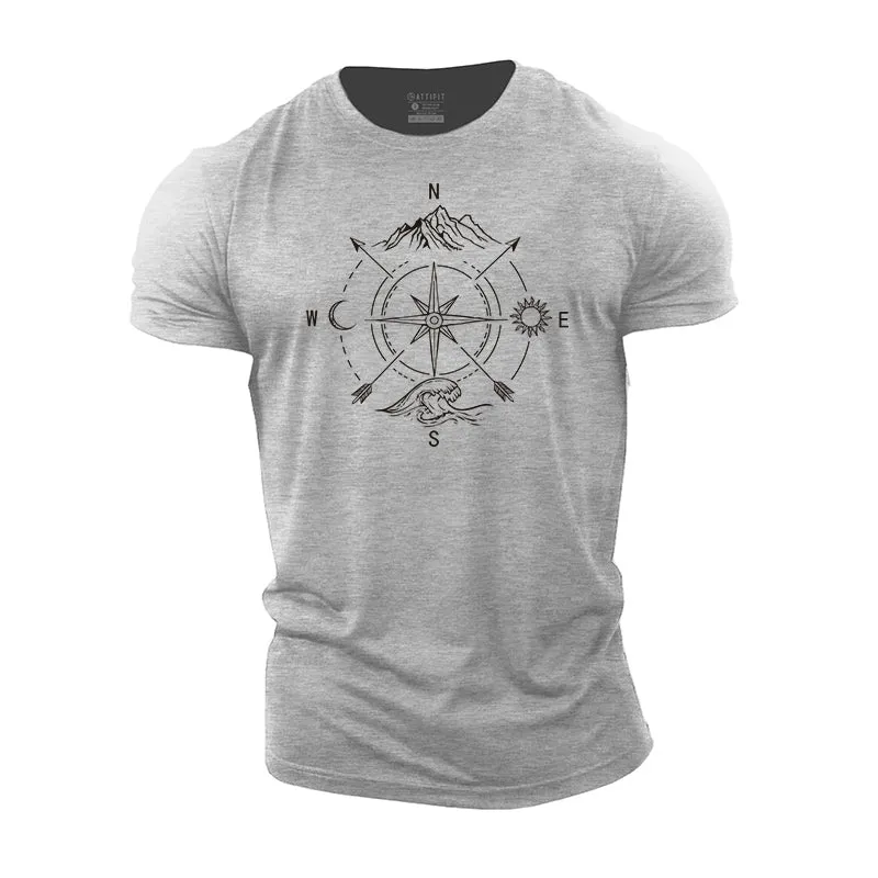 Landscape Compass Cotton T-Shirts