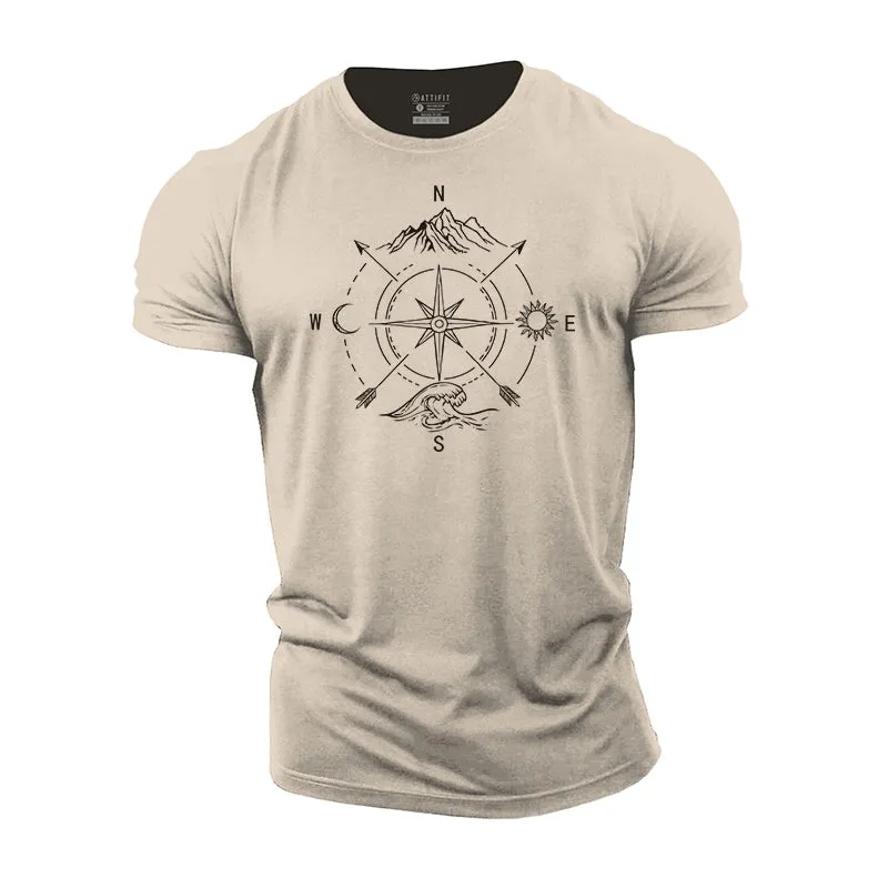 Landscape Compass Cotton T-Shirts