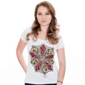 Maryland Mandala (Heather White) / Ladies Scoop Neck Shirt