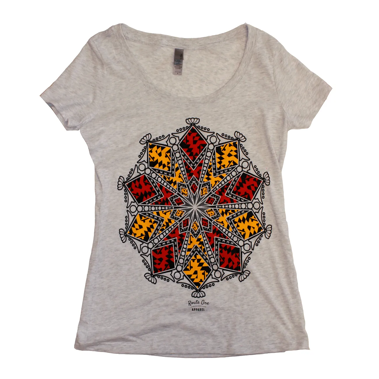 Maryland Mandala (Heather White) / Ladies Scoop Neck Shirt