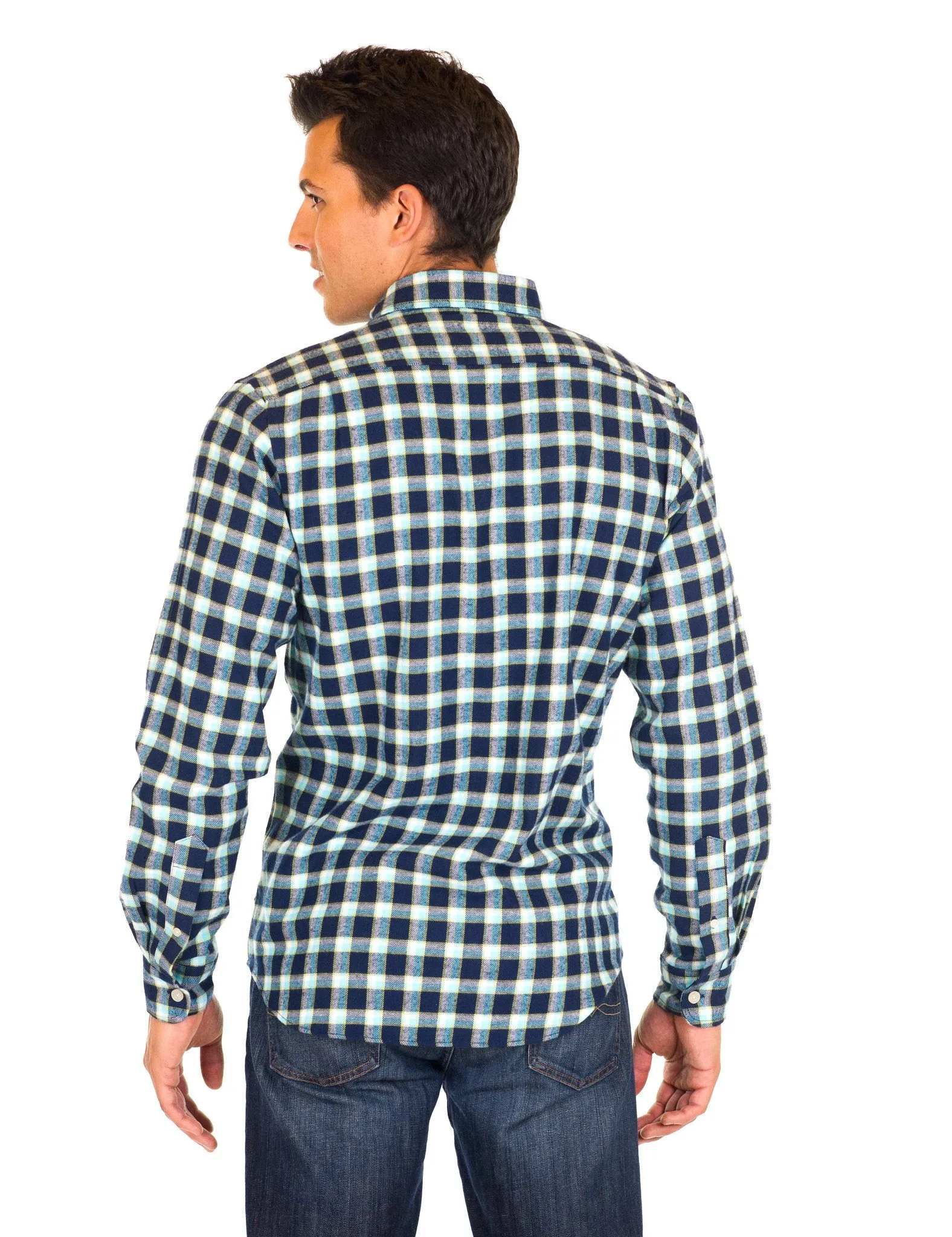 Mens 100% Cotton Flannel Shirt - Regular Fit