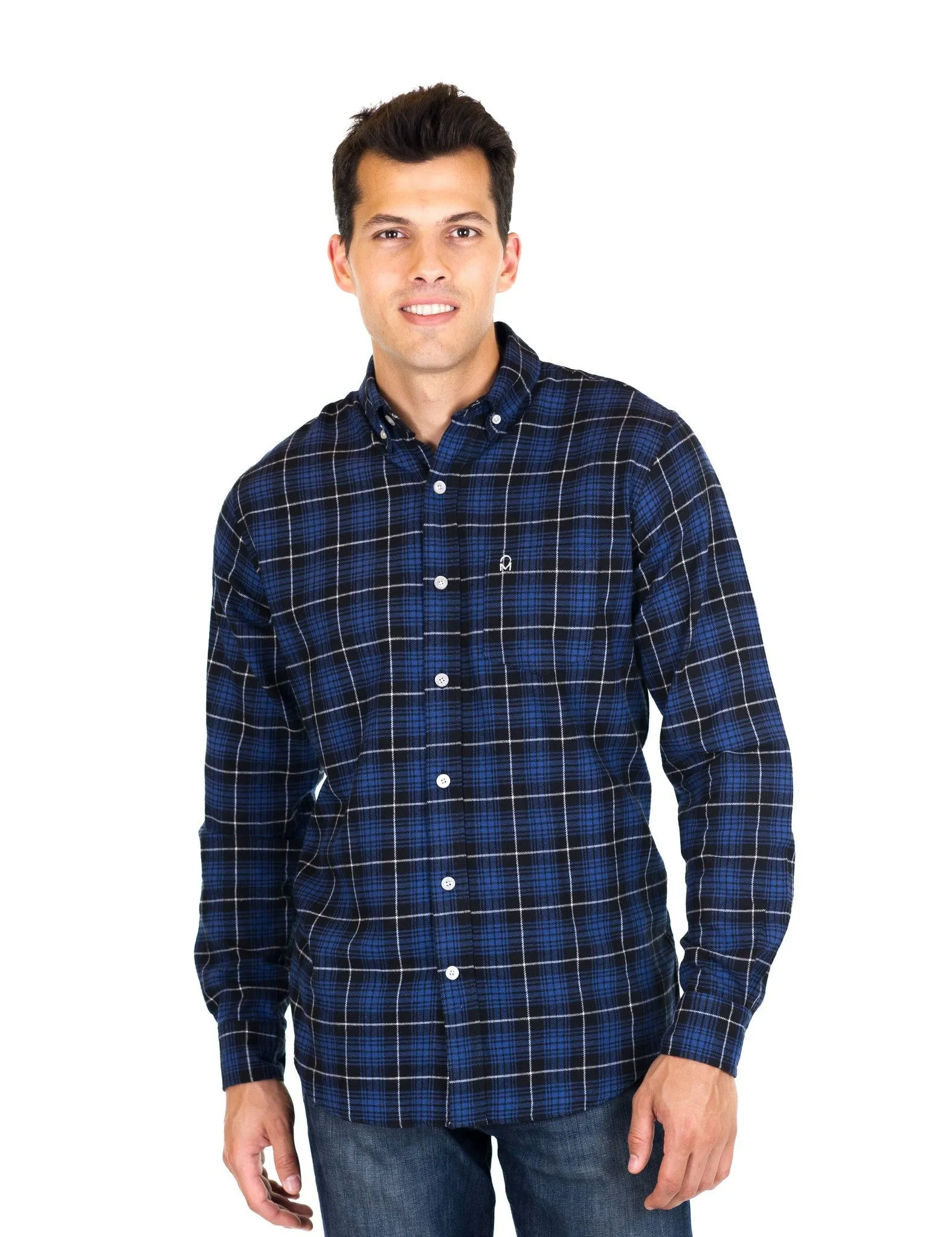 Mens 100% Cotton Flannel Shirt - Regular Fit