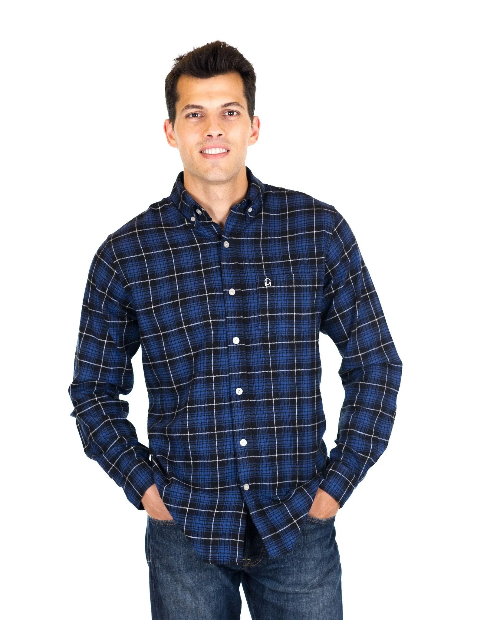 Mens 100% Cotton Flannel Shirt - Regular Fit