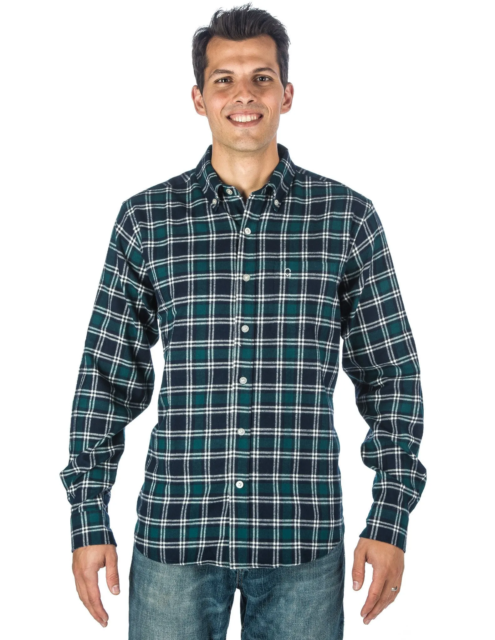 Mens 100% Cotton Flannel Shirt - Regular Fit