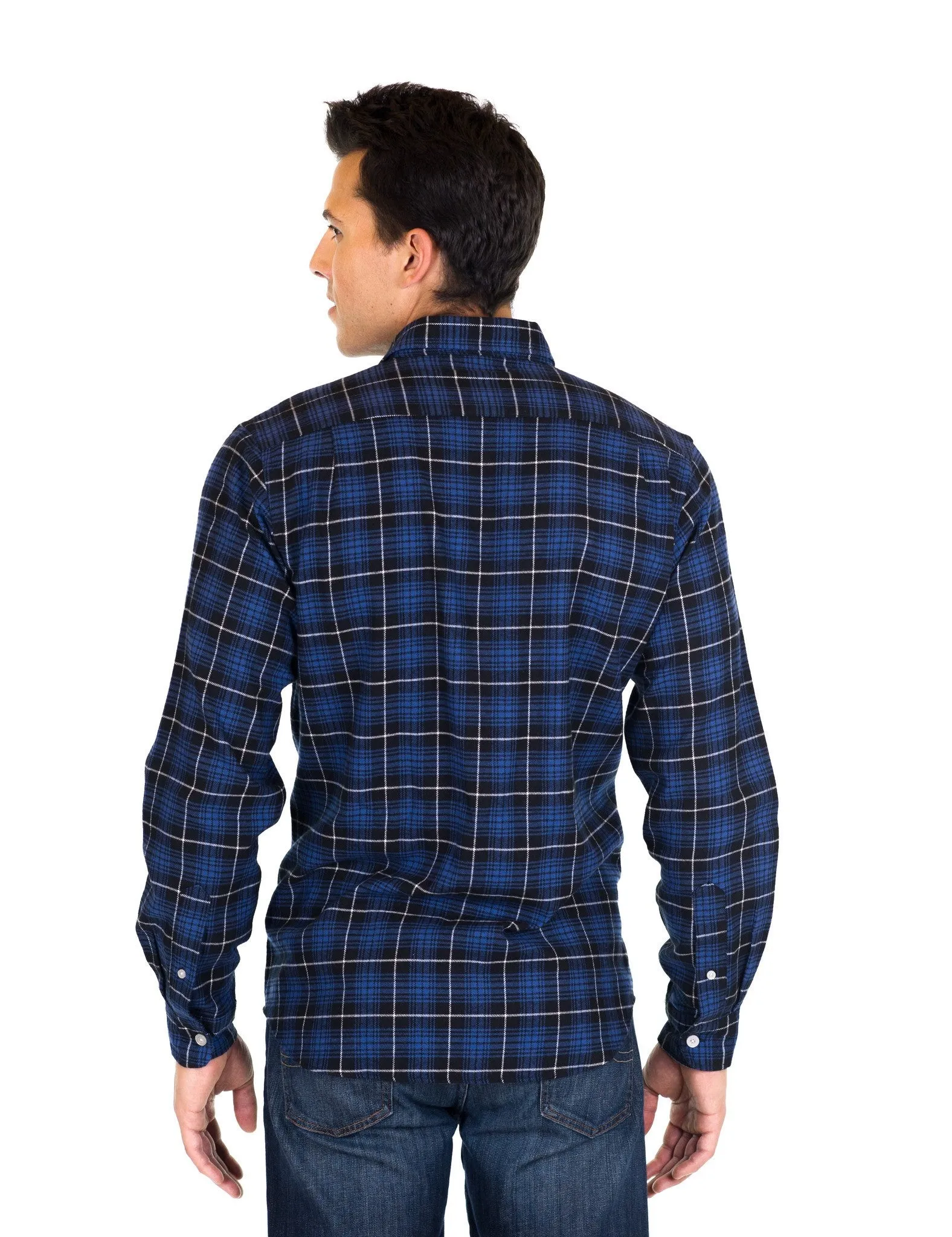 Mens 100% Cotton Flannel Shirt - Regular Fit