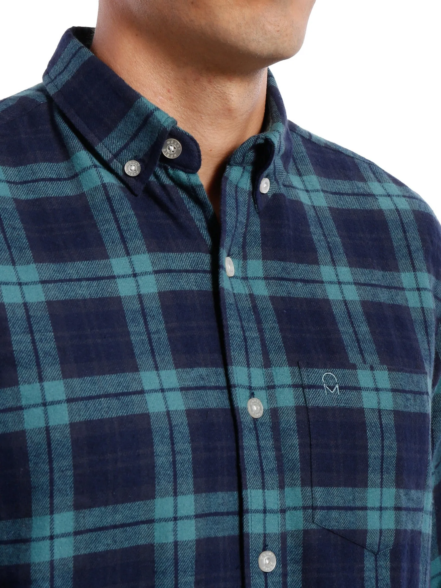 Mens 100% Cotton Flannel Shirt - Regular Fit
