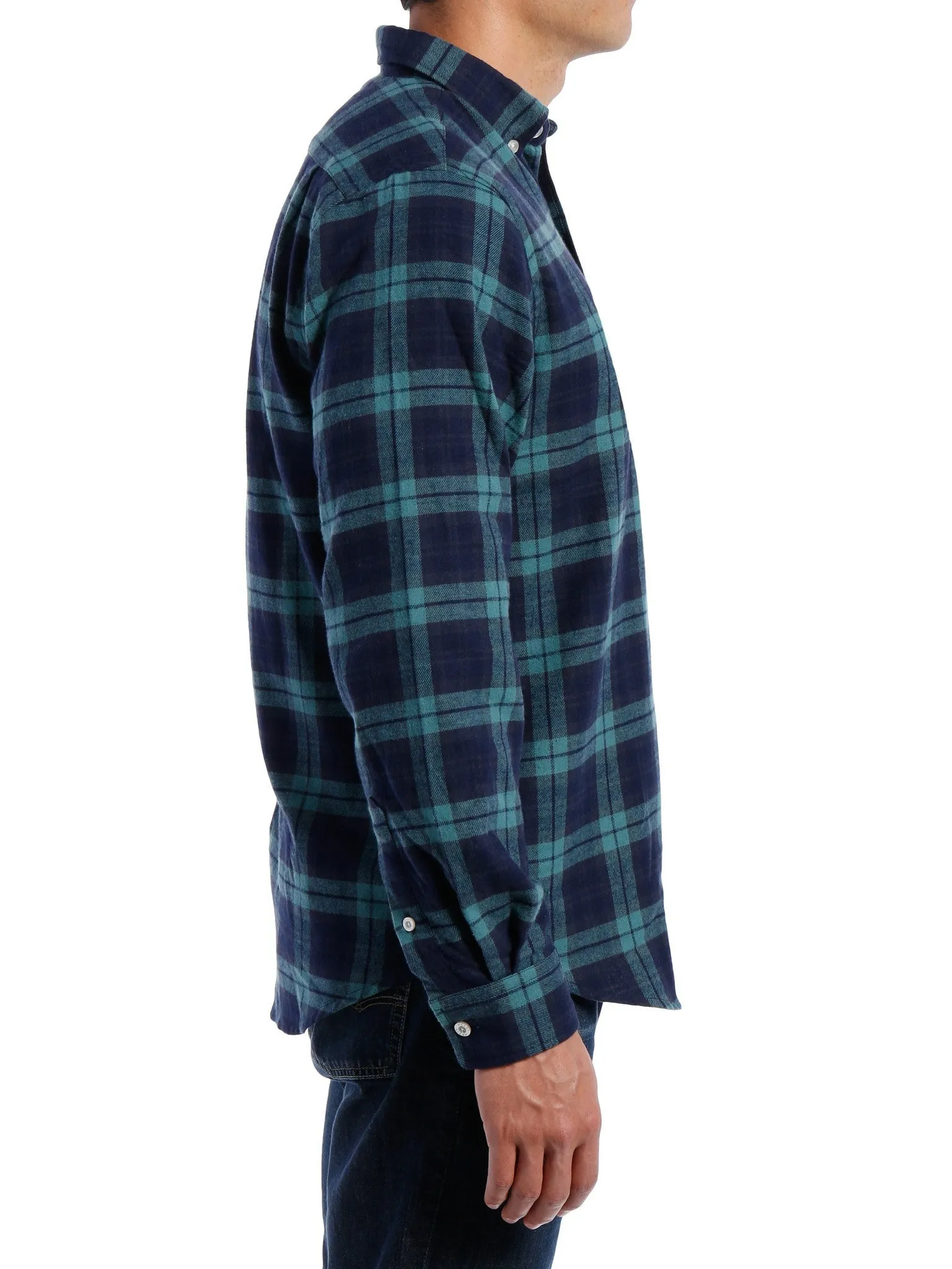 Mens 100% Cotton Flannel Shirt - Regular Fit