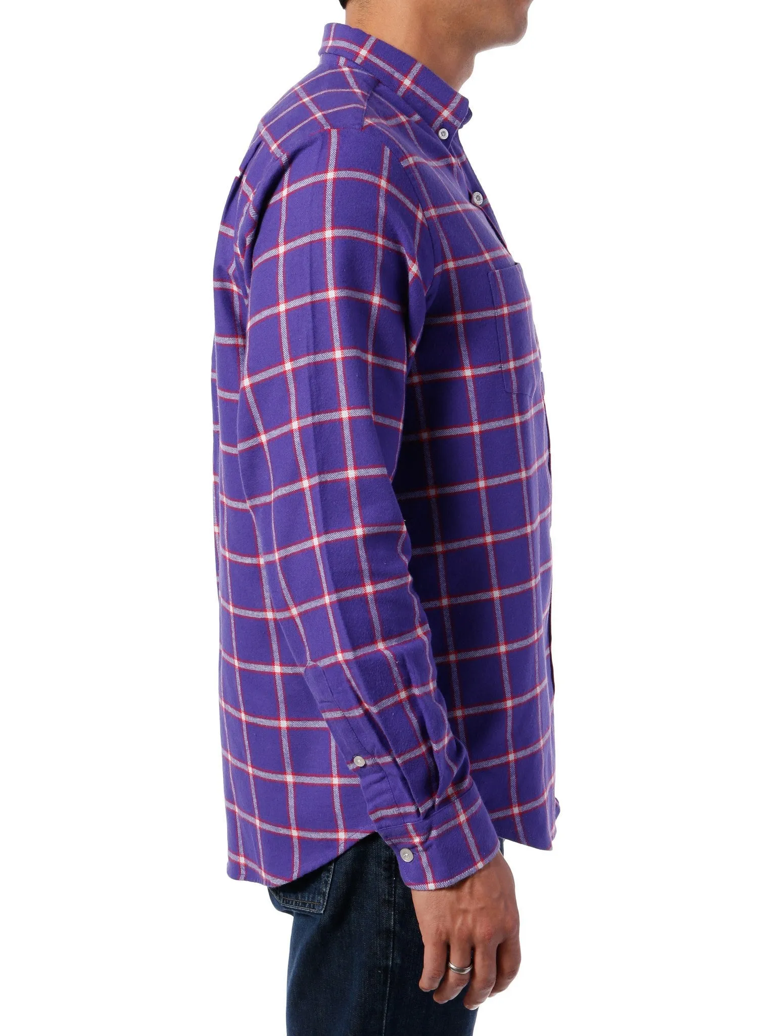 Mens 100% Cotton Flannel Shirt - Regular Fit