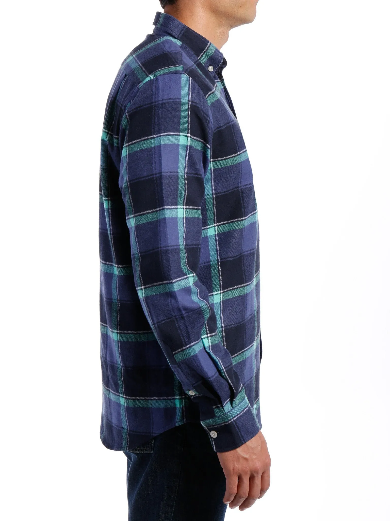 Mens 100% Cotton Flannel Shirt - Regular Fit