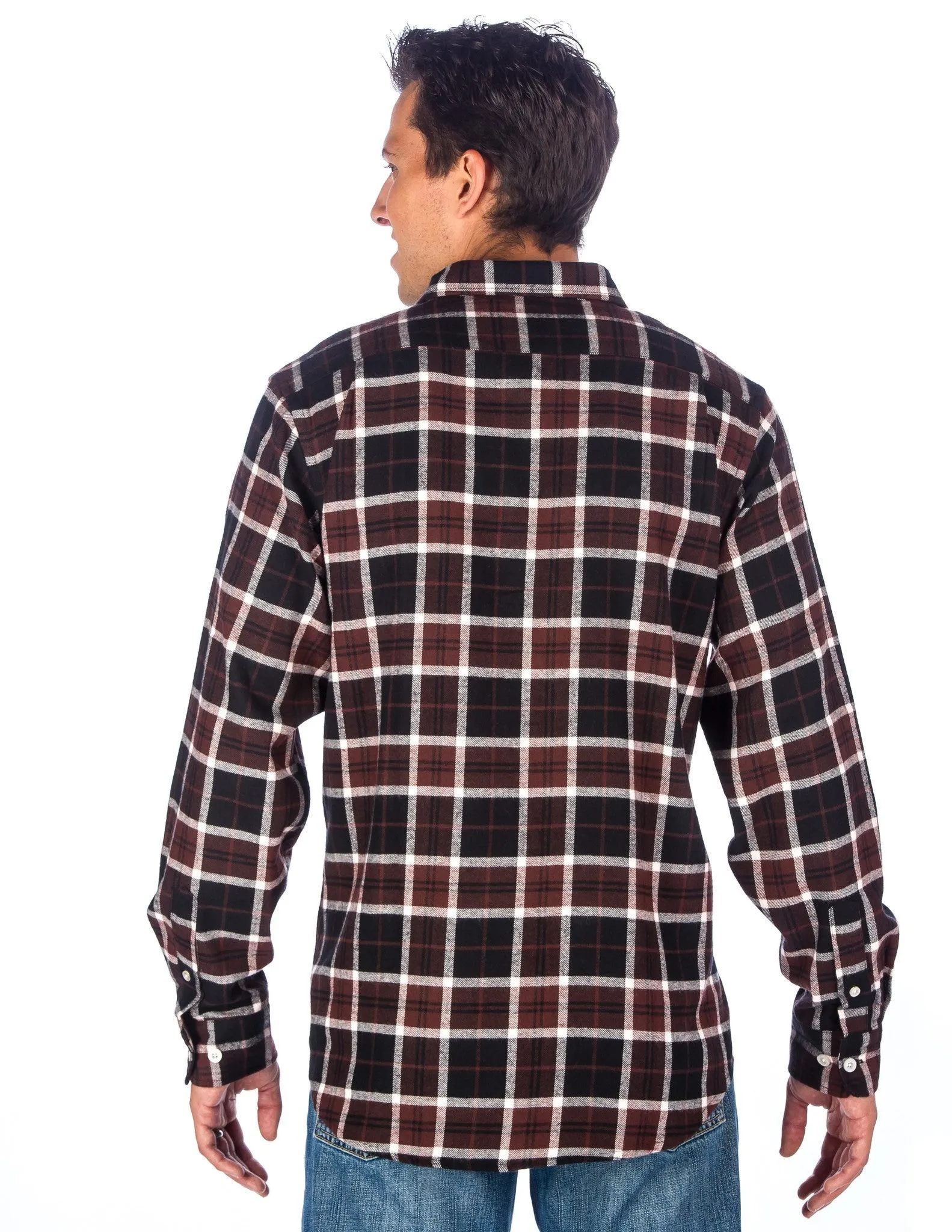 Mens 100% Cotton Flannel Shirt - Regular Fit