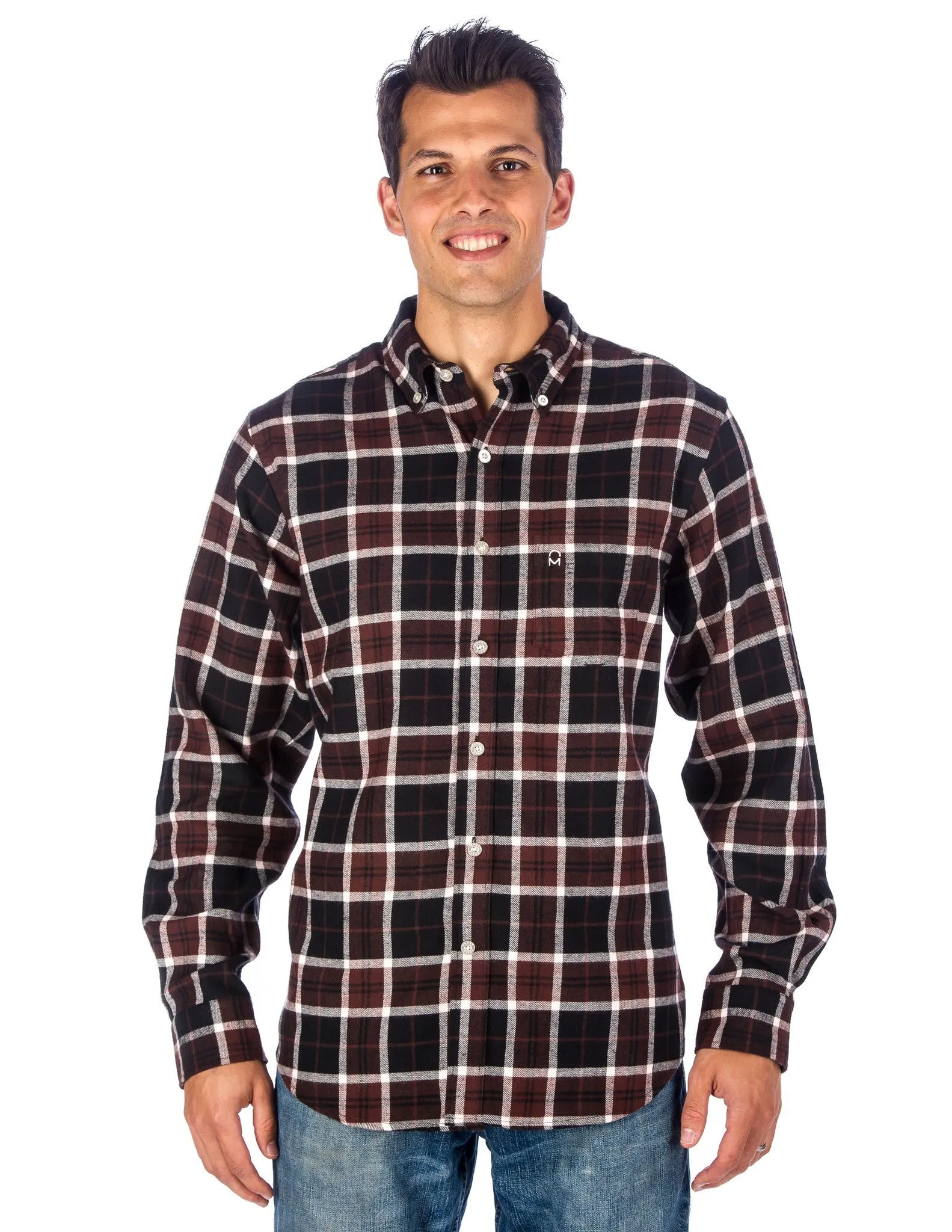 Mens 100% Cotton Flannel Shirt - Regular Fit