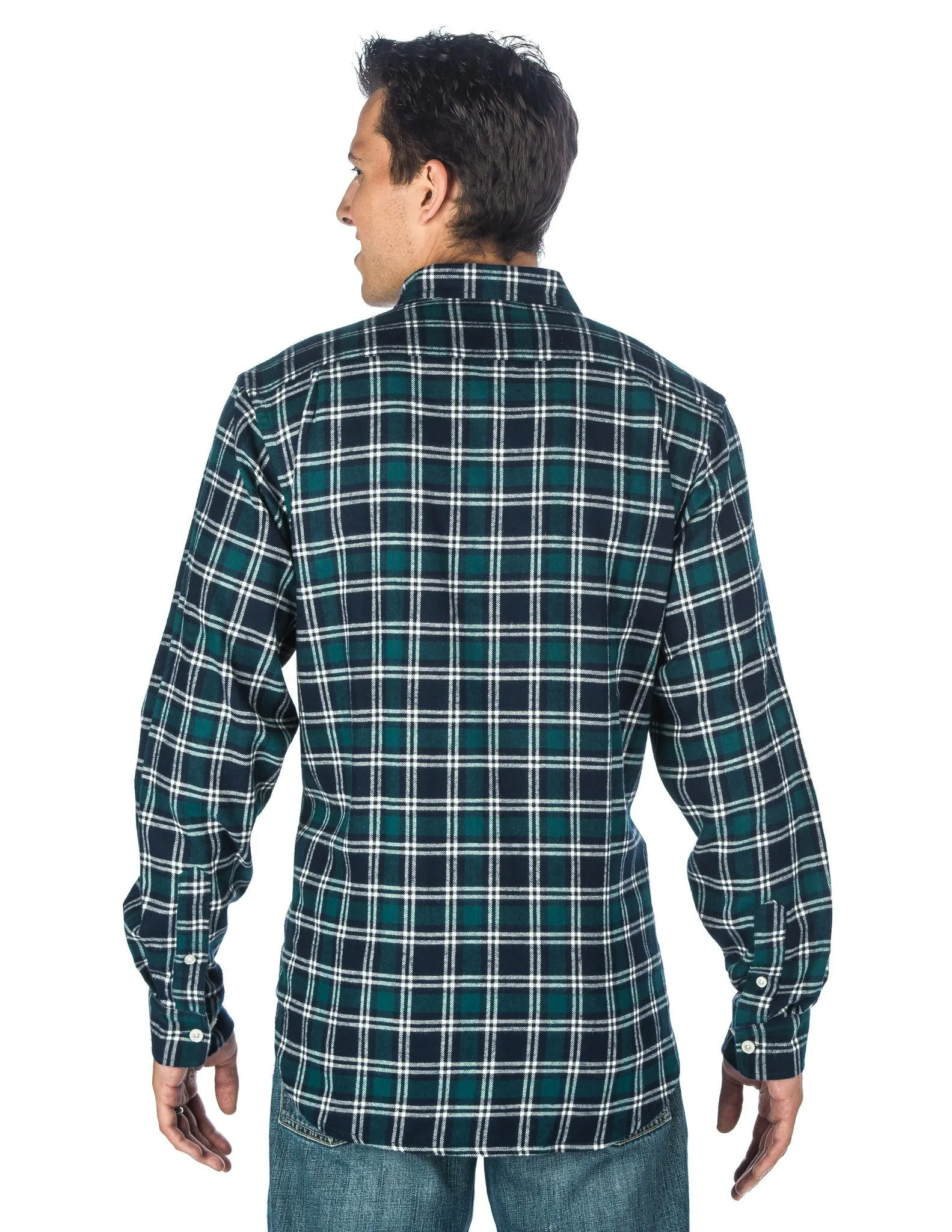 Mens 100% Cotton Flannel Shirt - Regular Fit
