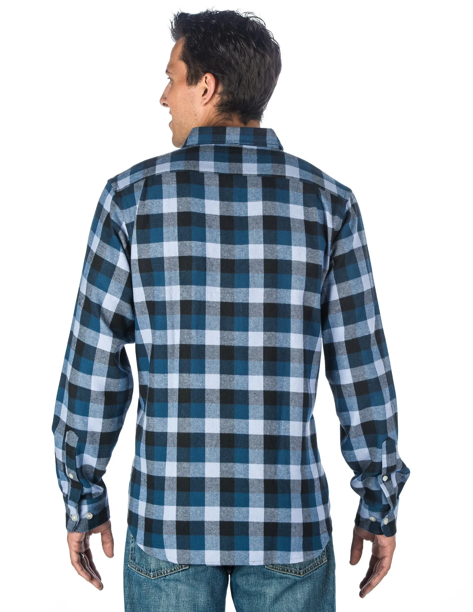 Mens 100% Cotton Flannel Shirt - Regular Fit