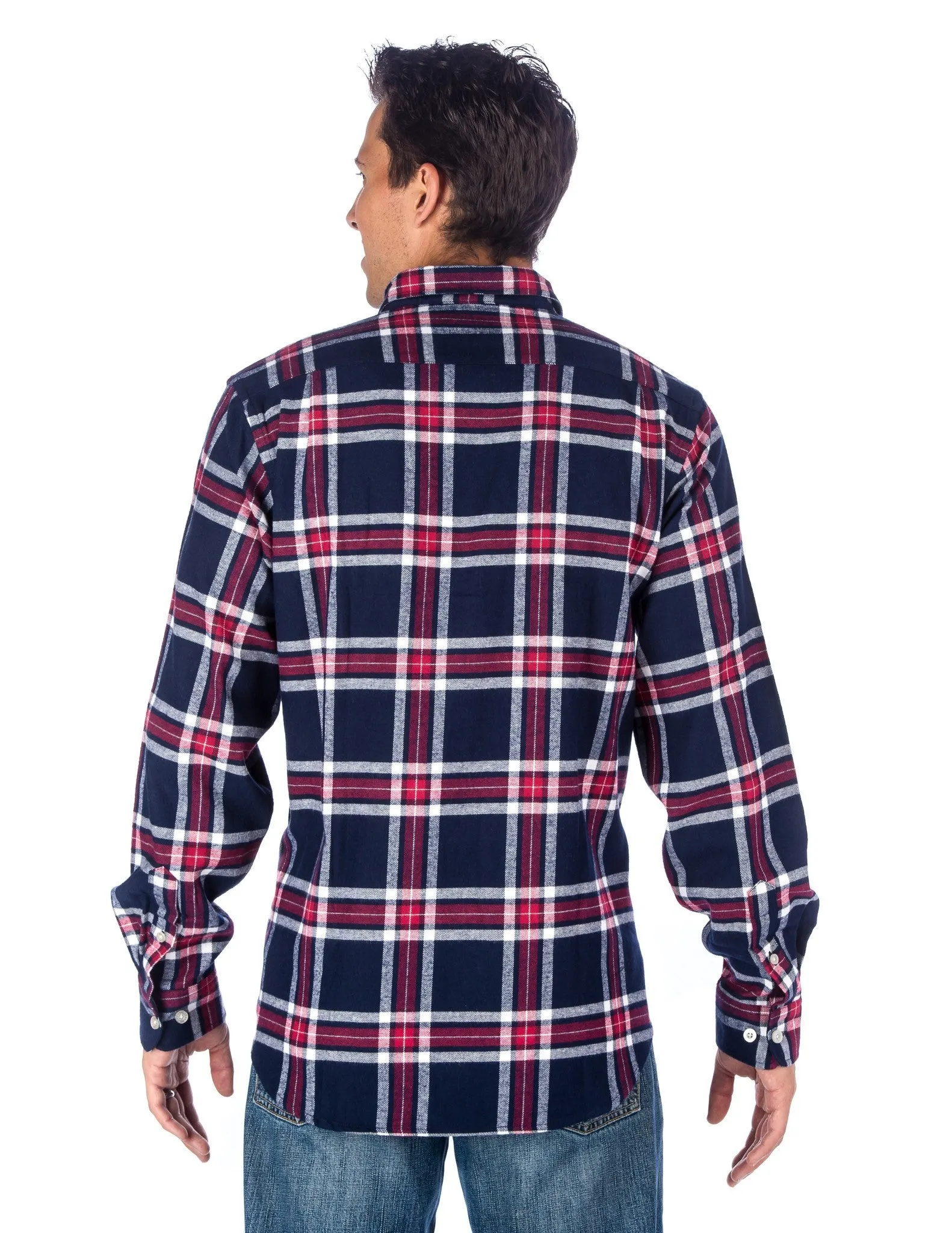 Mens 100% Cotton Flannel Shirt - Regular Fit