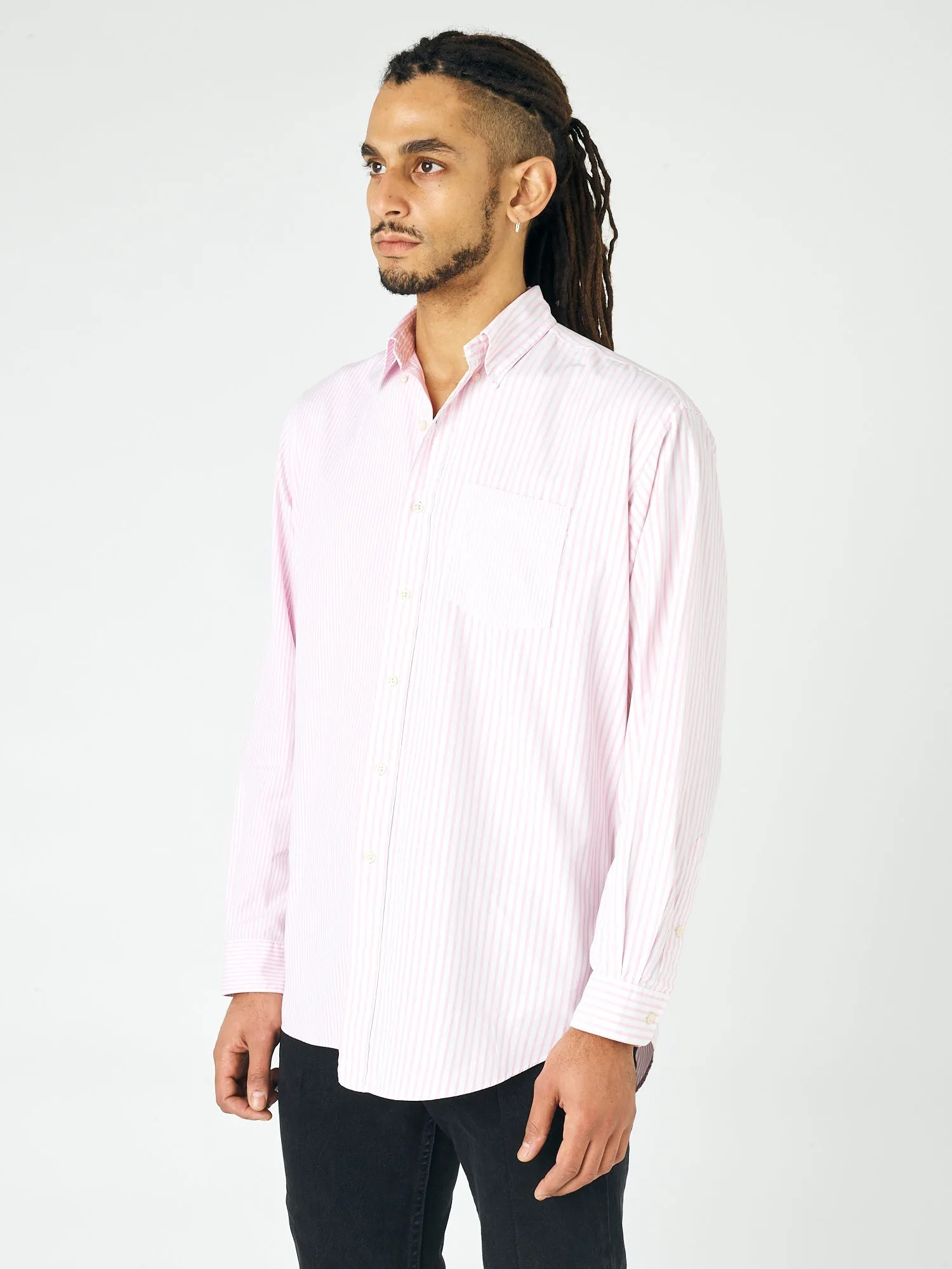 Men's Diana Shirt Stripe Cotton Pink