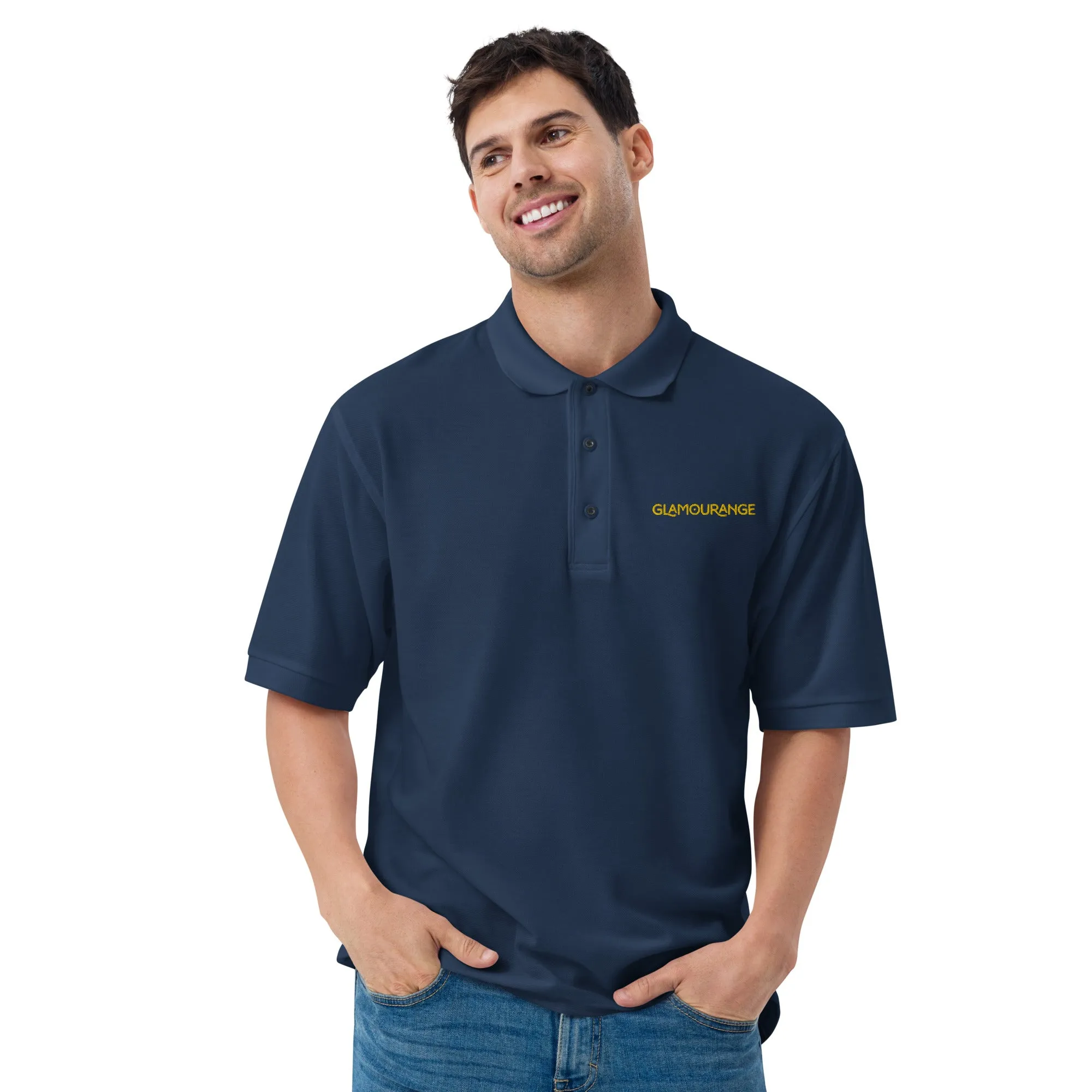 Men's Polo Shirt - Navy (Glamourange Premium Polo Shirt Men Outfit)