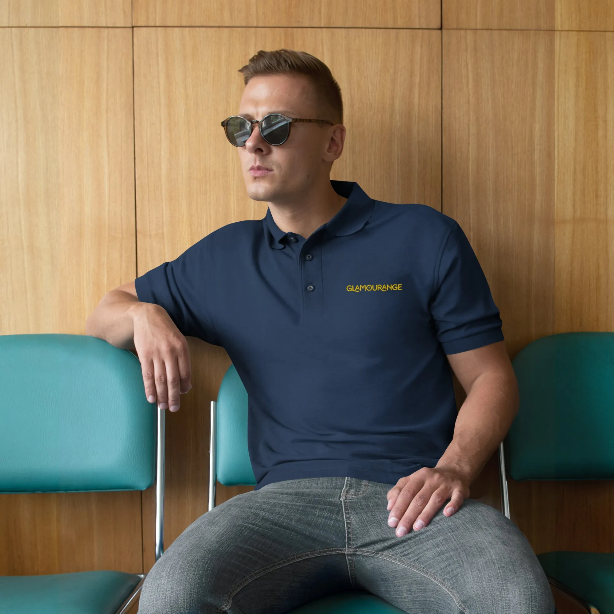 Men's Polo Shirt - Navy (Glamourange Premium Polo Shirt Men Outfit)