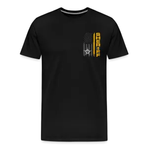 Men's Premium T-Shirt - Ohio Sheriff Vertical Flag Fr and Bk