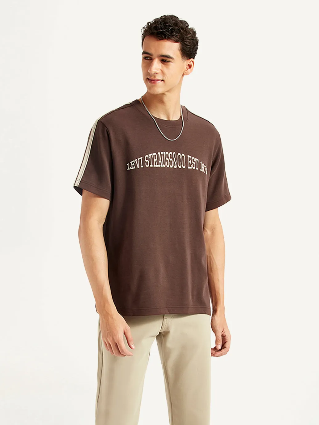 Men's Typographic Crew Neck T-shirt