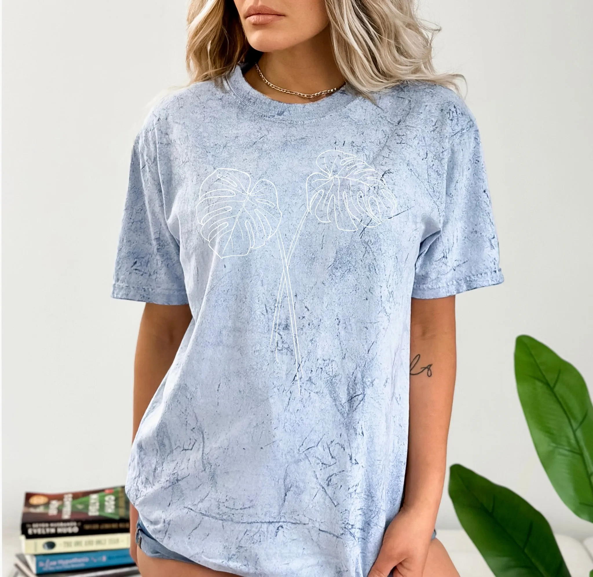 Monstera botanical Comfort Colors T Shirt (2 Monstera)
