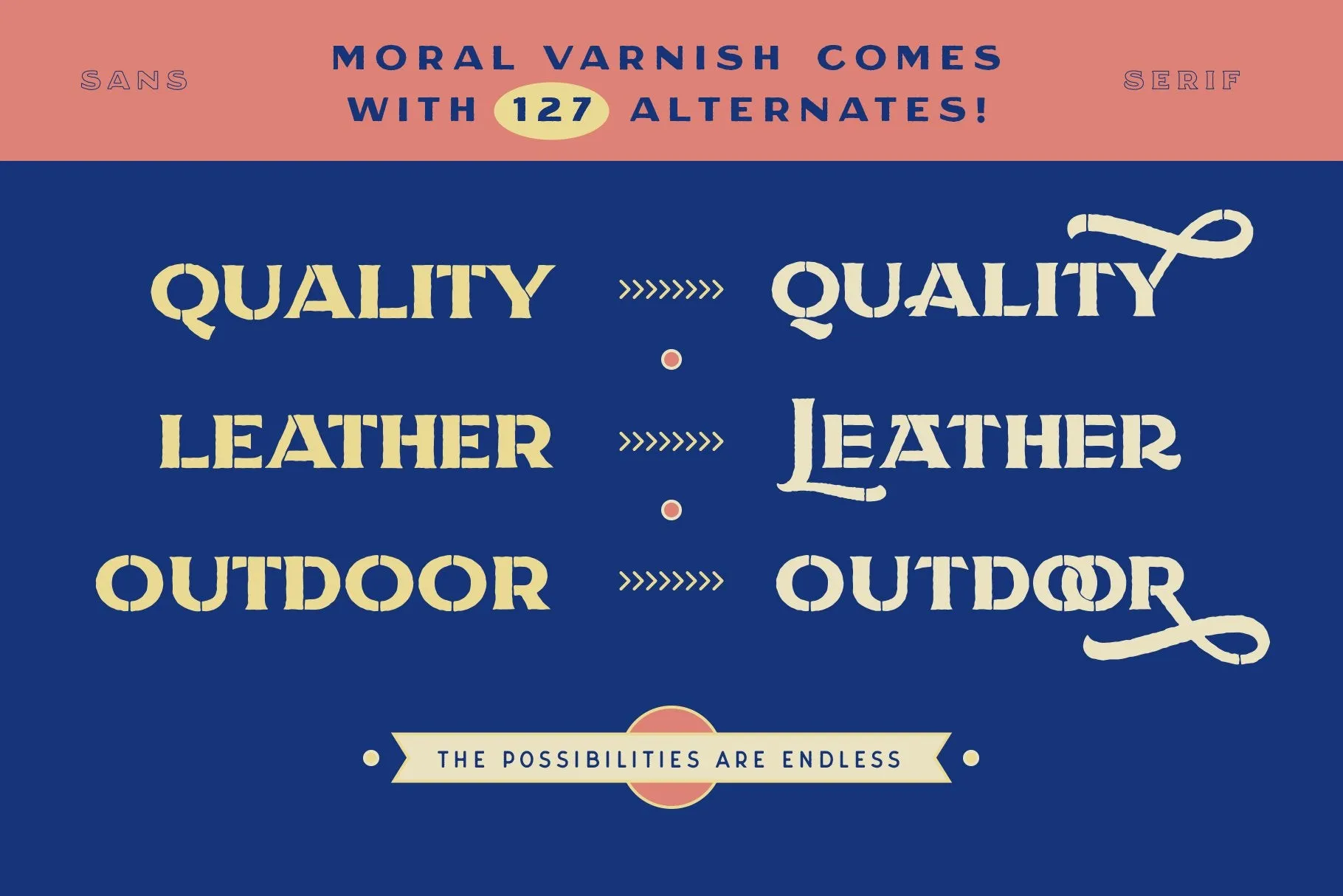 Moral Varnish - Sans Serif & Stencil