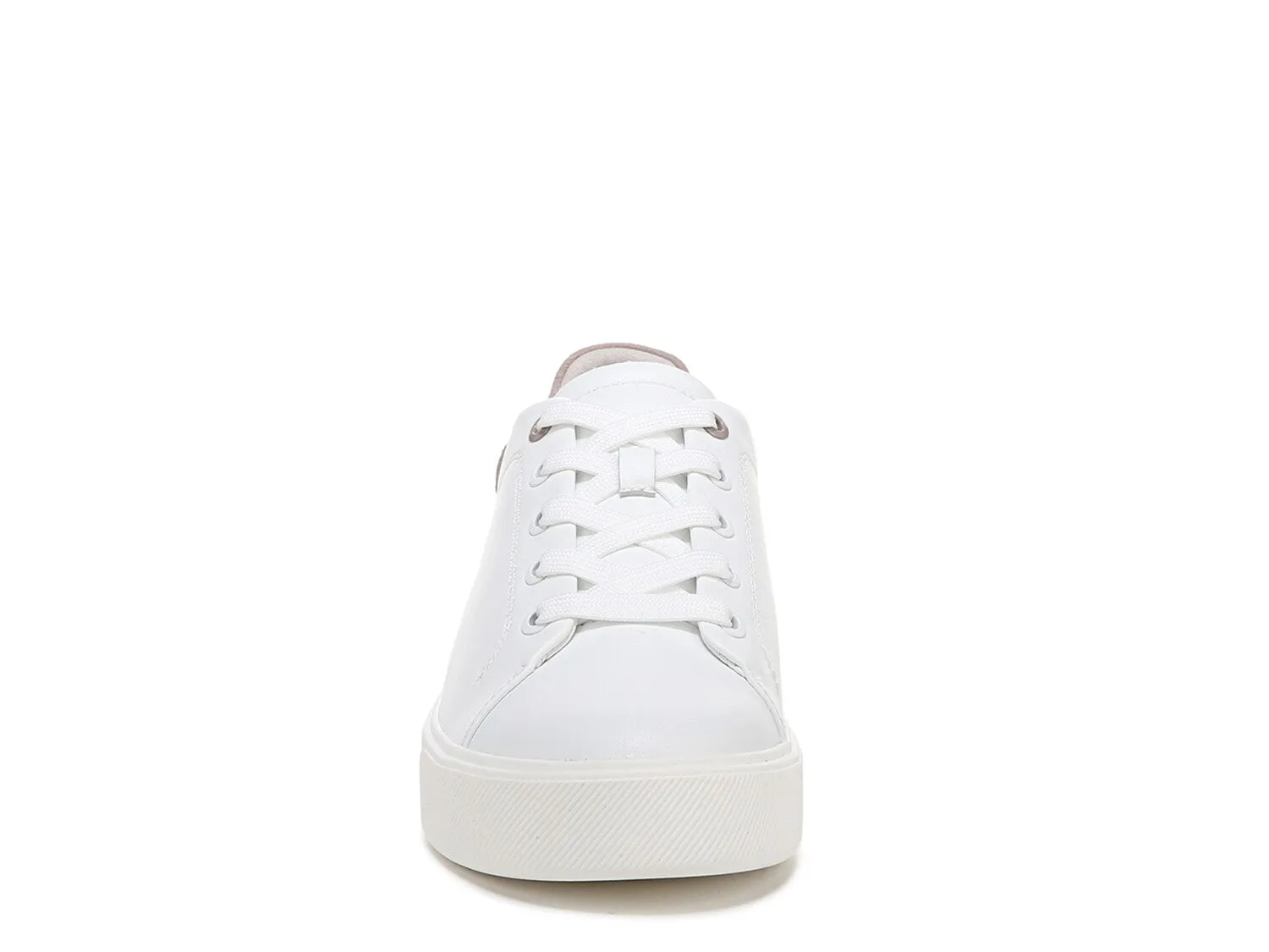 Morrison 2.0 Naturalizer Platform Sneaker in White/Taupe Leather