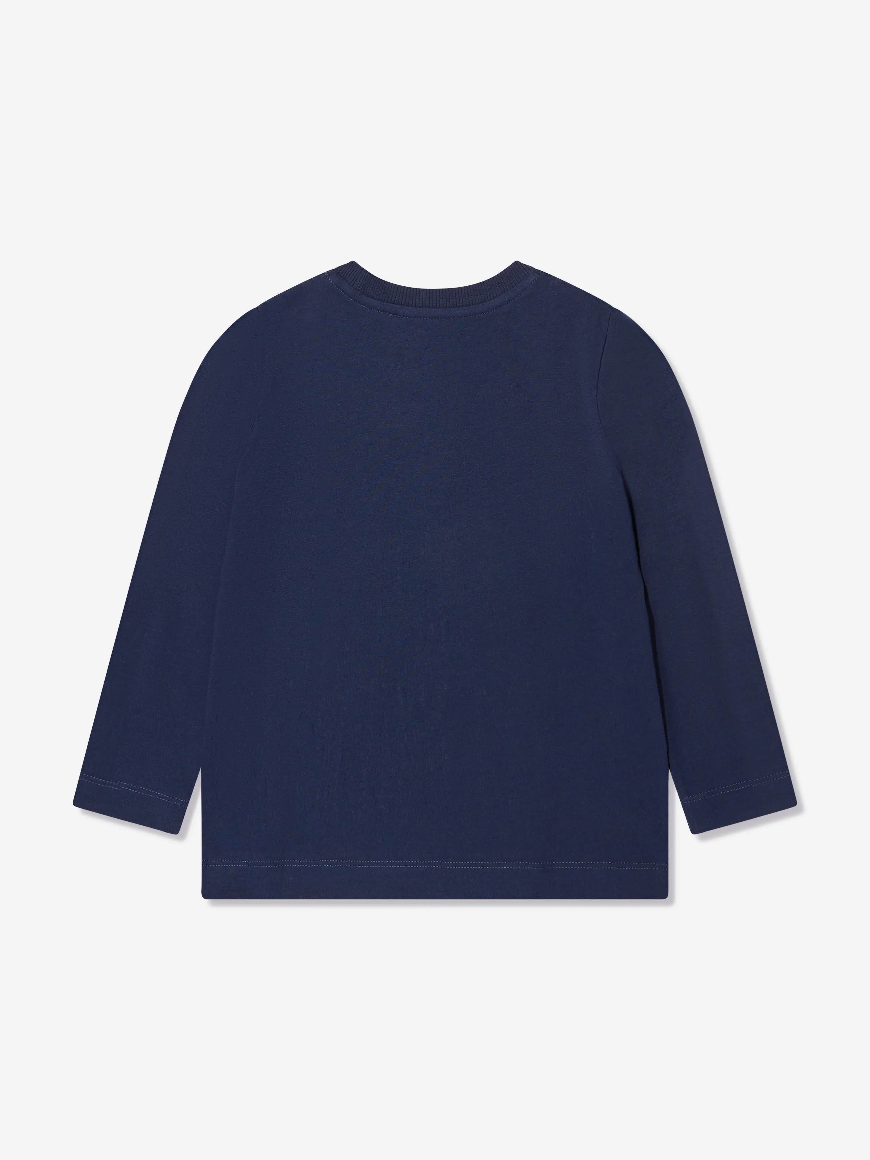 Moschino Kids Long Sleeve Logo T-Shirt in Navy