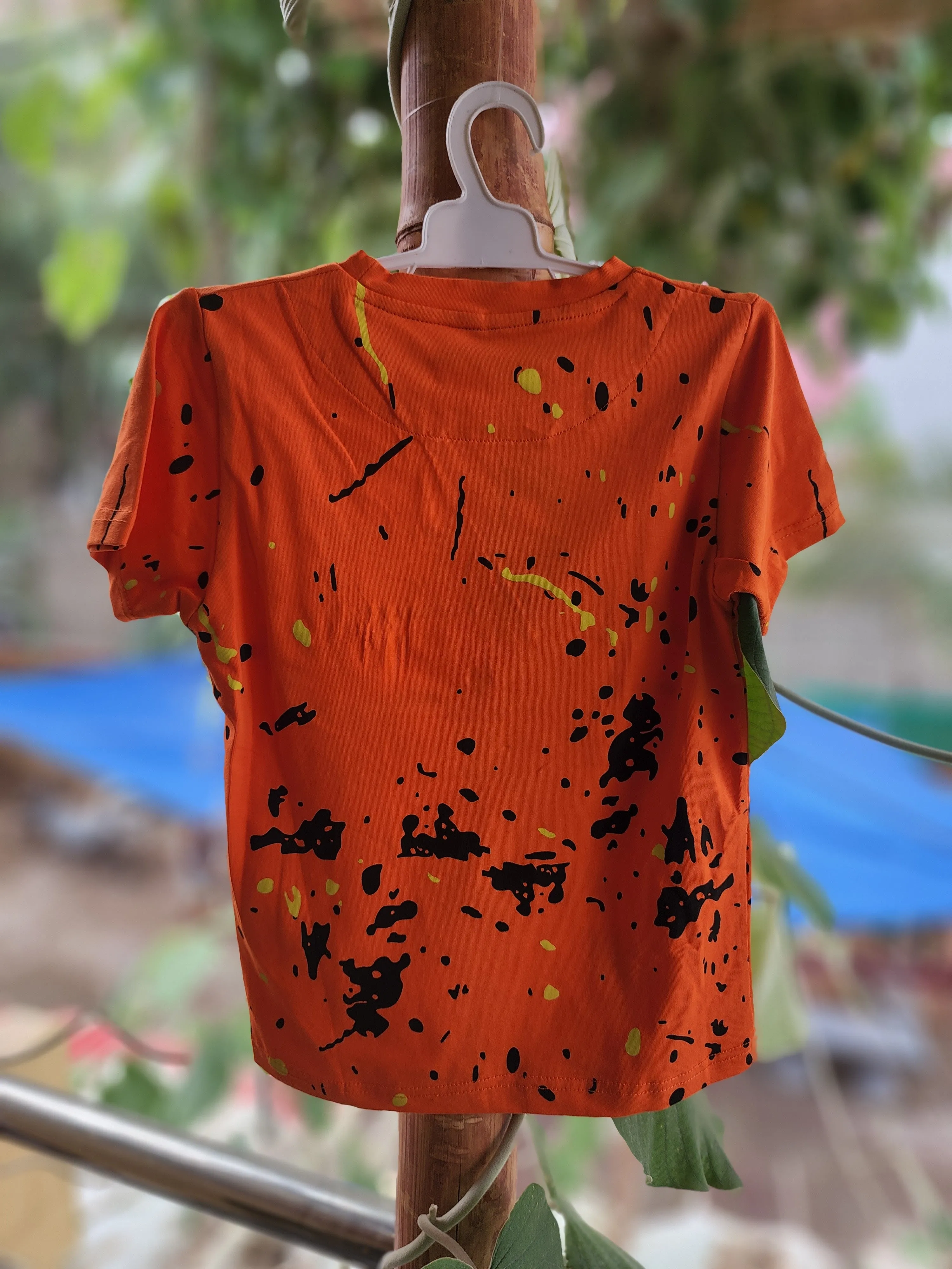 Orange Painted Style T Shirt