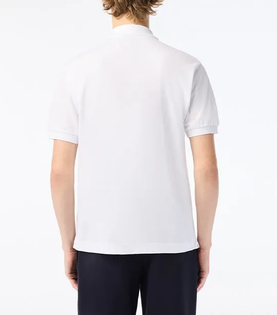 Original L.12.12 Lacoste Flocked Piqué Polo Shirt White