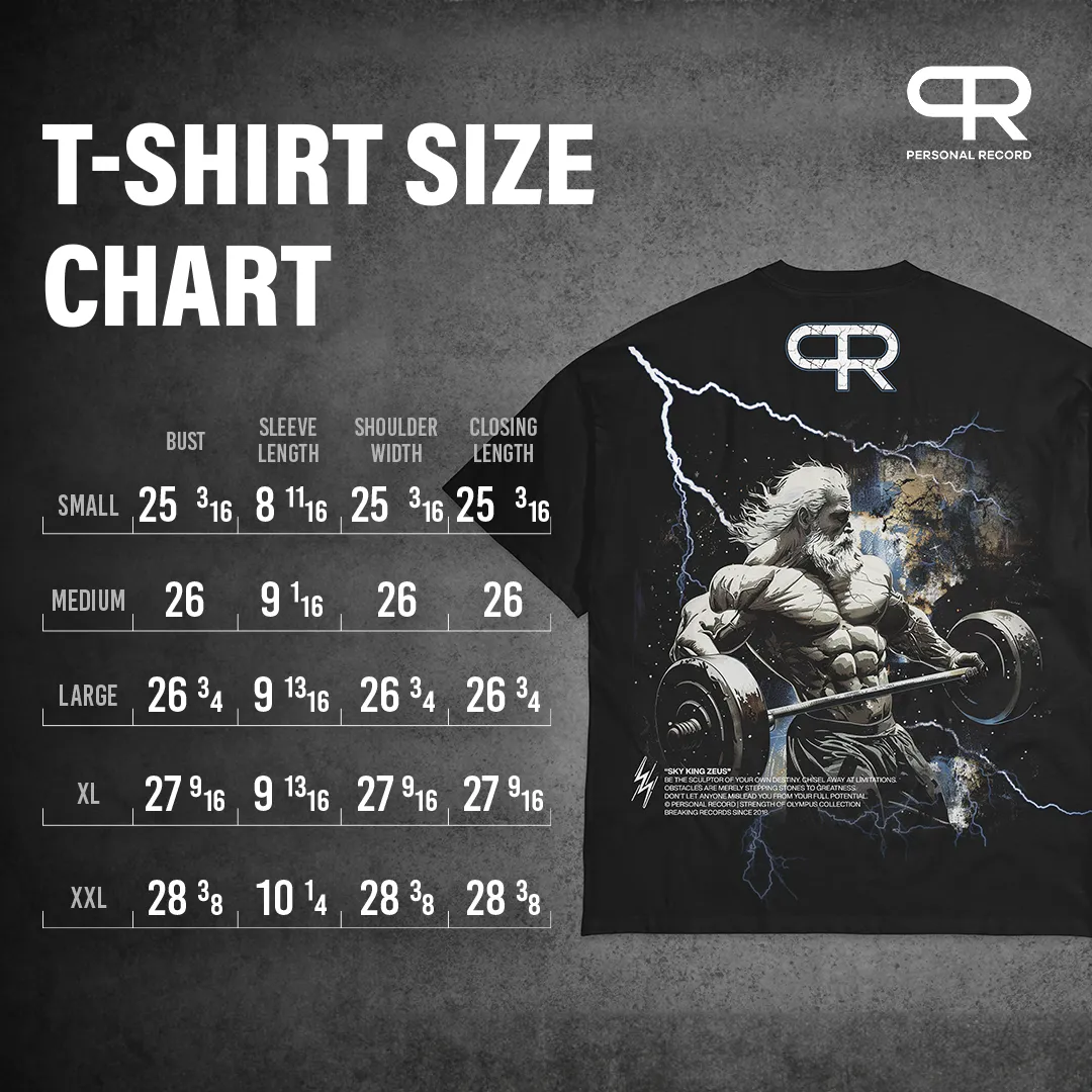 Oversize Olympus T shirts -  Zeus - Charcoal