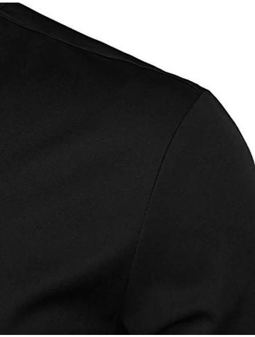Plain black mandrian shirt