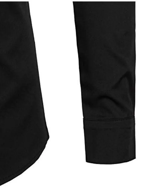 Plain black mandrian shirt