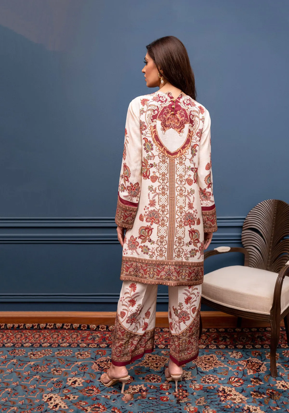 Printed Silk Shirt With Pants