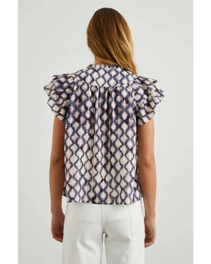 Rails Calista Ruffle Cap Sleeve Print Top