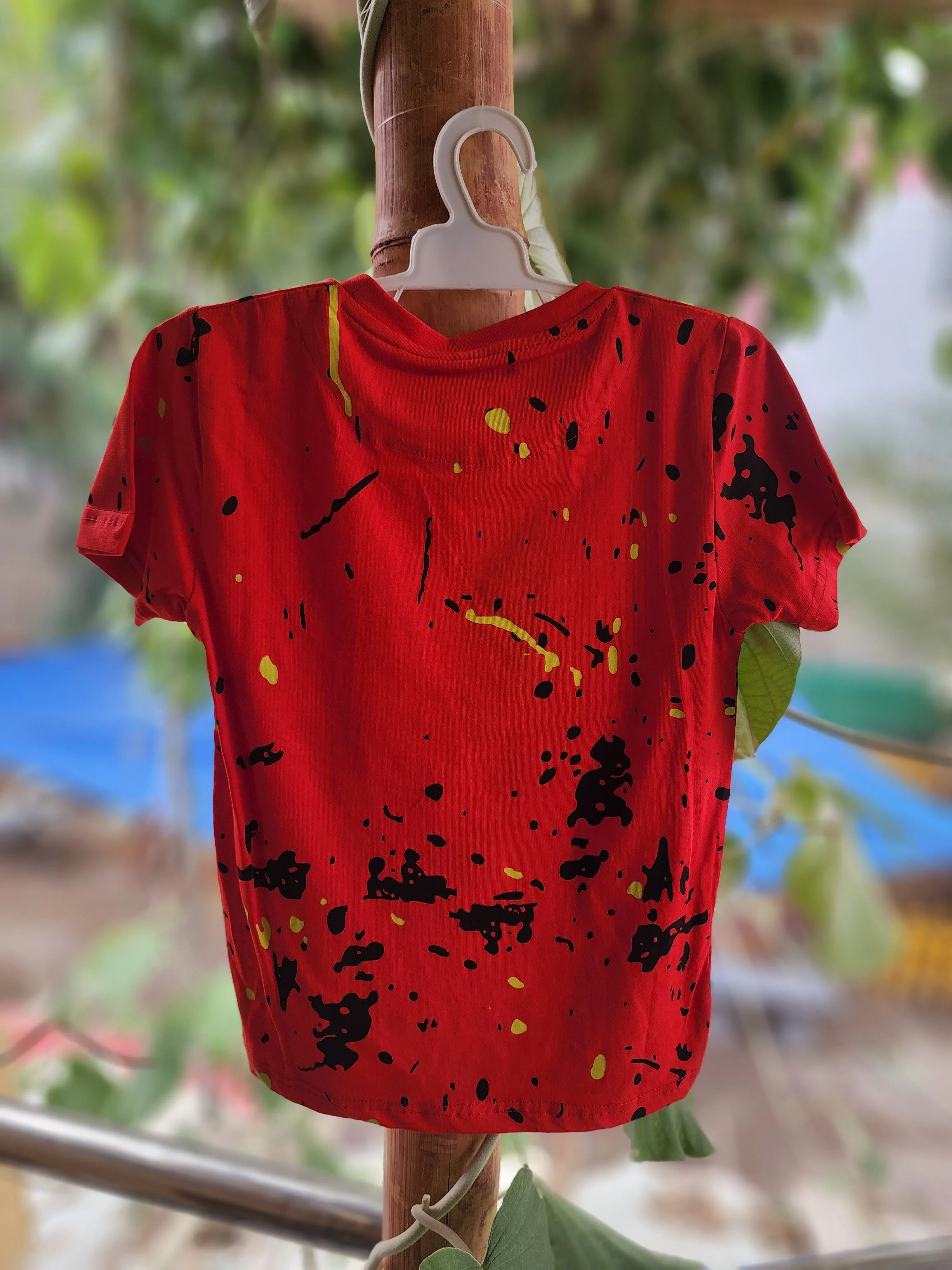 Red Painted Style T Shirt