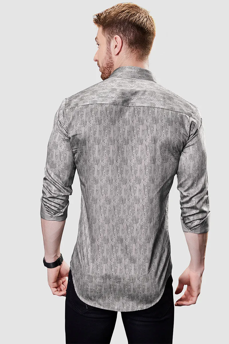 Remington Grey Stripe Printed Shirt