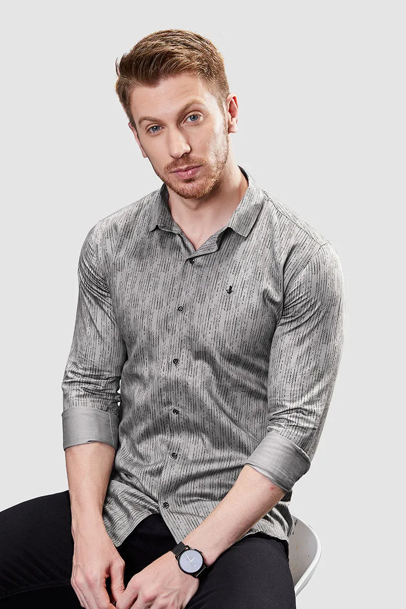 Remington Grey Stripe Printed Shirt