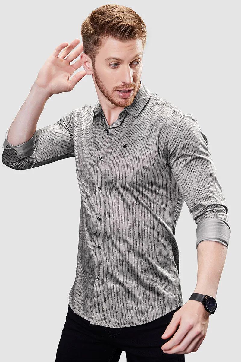 Remington Grey Stripe Printed Shirt
