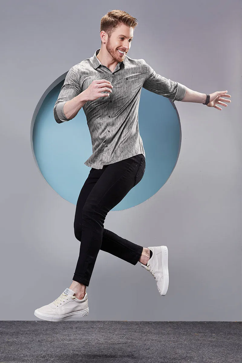 Remington Grey Stripe Printed Shirt