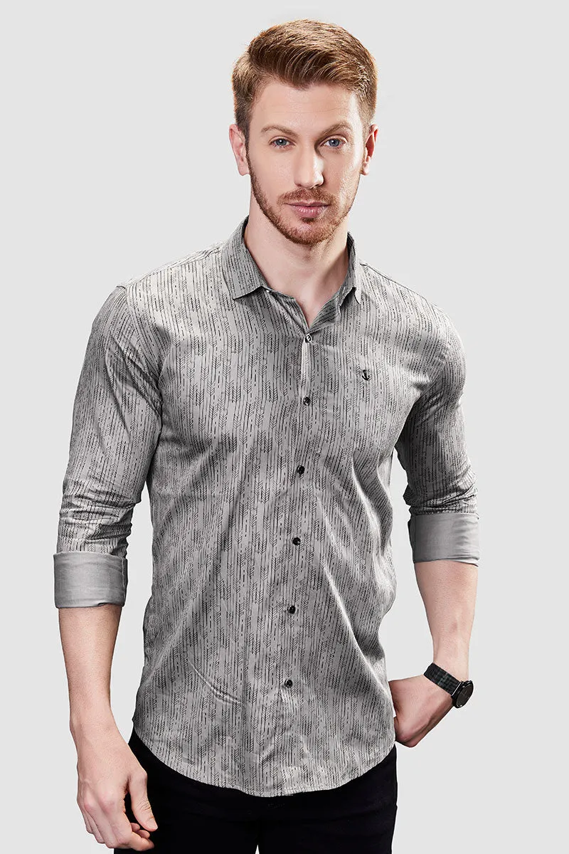 Remington Grey Stripe Printed Shirt