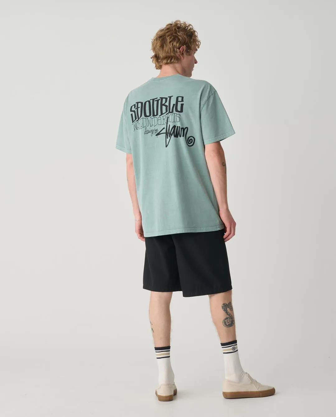 S/Double - World Wide Roots T-Shirt - Washed Sage