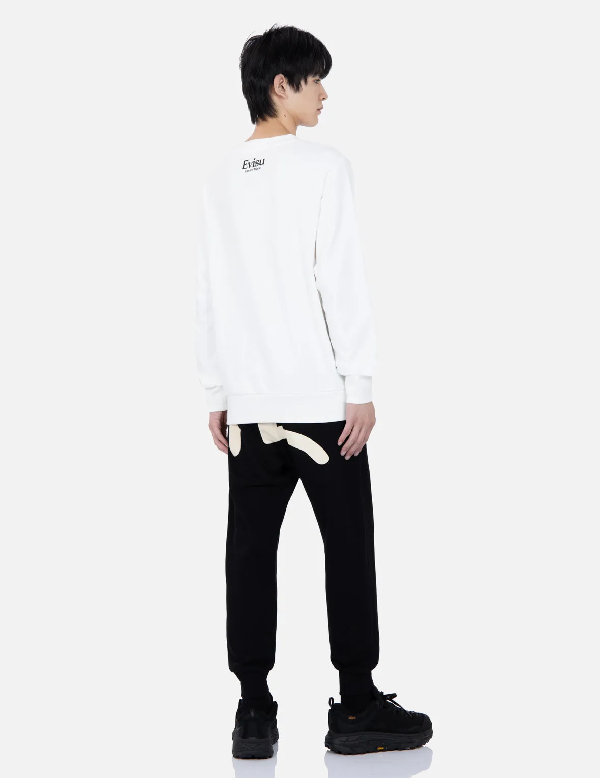 Seagull and Kamon Print Sweatpants