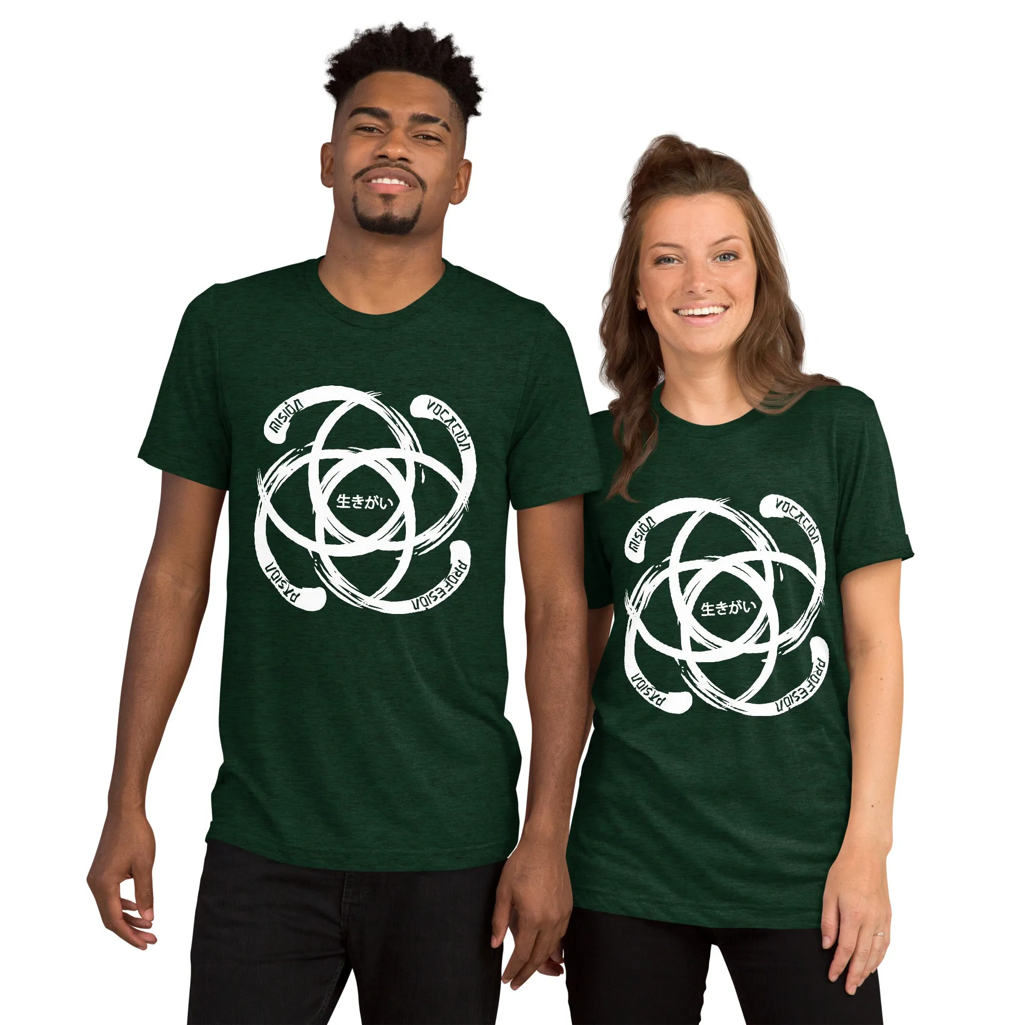Short Sleeve T-Shirt - Ikigai Digital Print by Los Gusanos | Essential Graphic Tee for Men