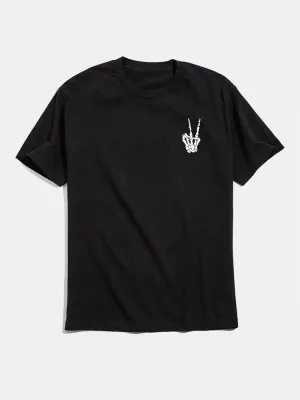 Skeleton Hand Graphic T-Shirts