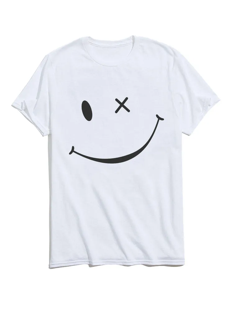 Smile Face Short Sleeve T-Shirts